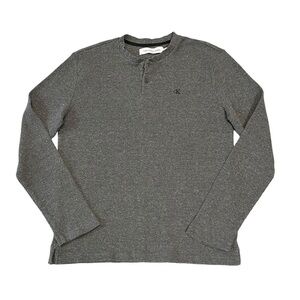 Calvin Klein Men’s Long Sleeve Thermal Waffle Knit Henley. Grey Size M #1107